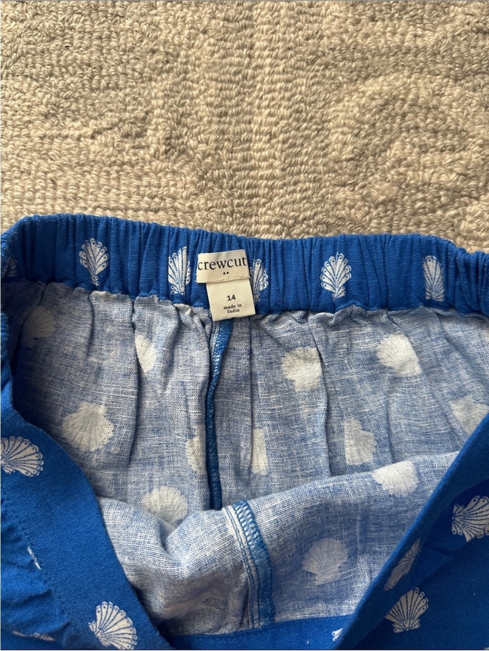 J. Crew Blue Seashell Linen-Blend Pants | XS - Picture 3 of 5